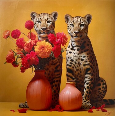 Kalisha & her sister ( two leopards in still life )